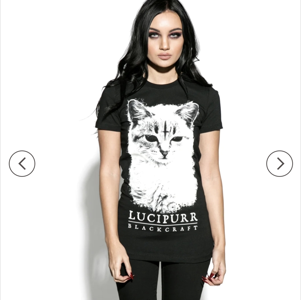 NWT Blackcraft Cult "Lucipurr" Women's Tee in XL